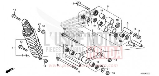 REAR CUSHION CRF250LAH de 2017